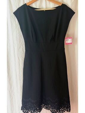 NWT Kate Spade Black Lace Fiorella Dress Size S #interviewoutfit #lbd #tailored